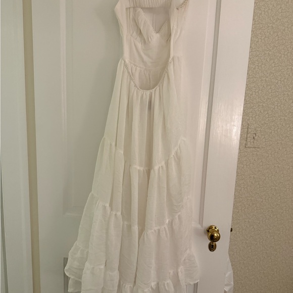 Princess Polly White Midi Dress Size 2 - Picture 4 of 4
